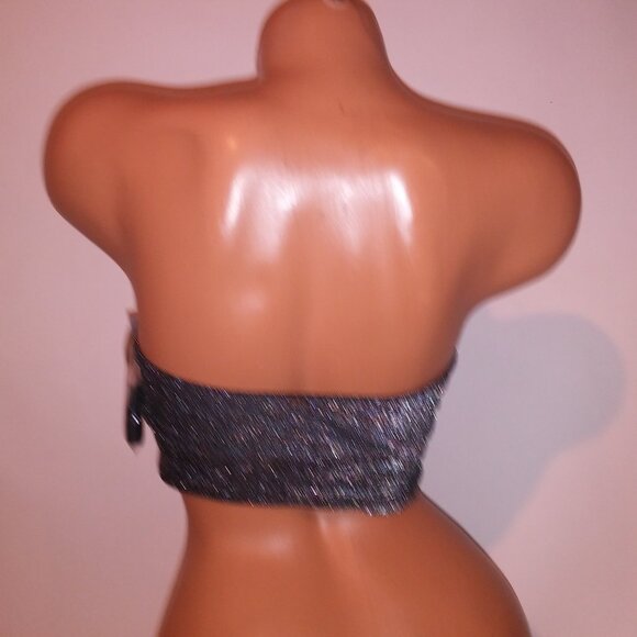 PINK Victoria's Secret Shimmering Black Bikini Top - Picture 6 of 9